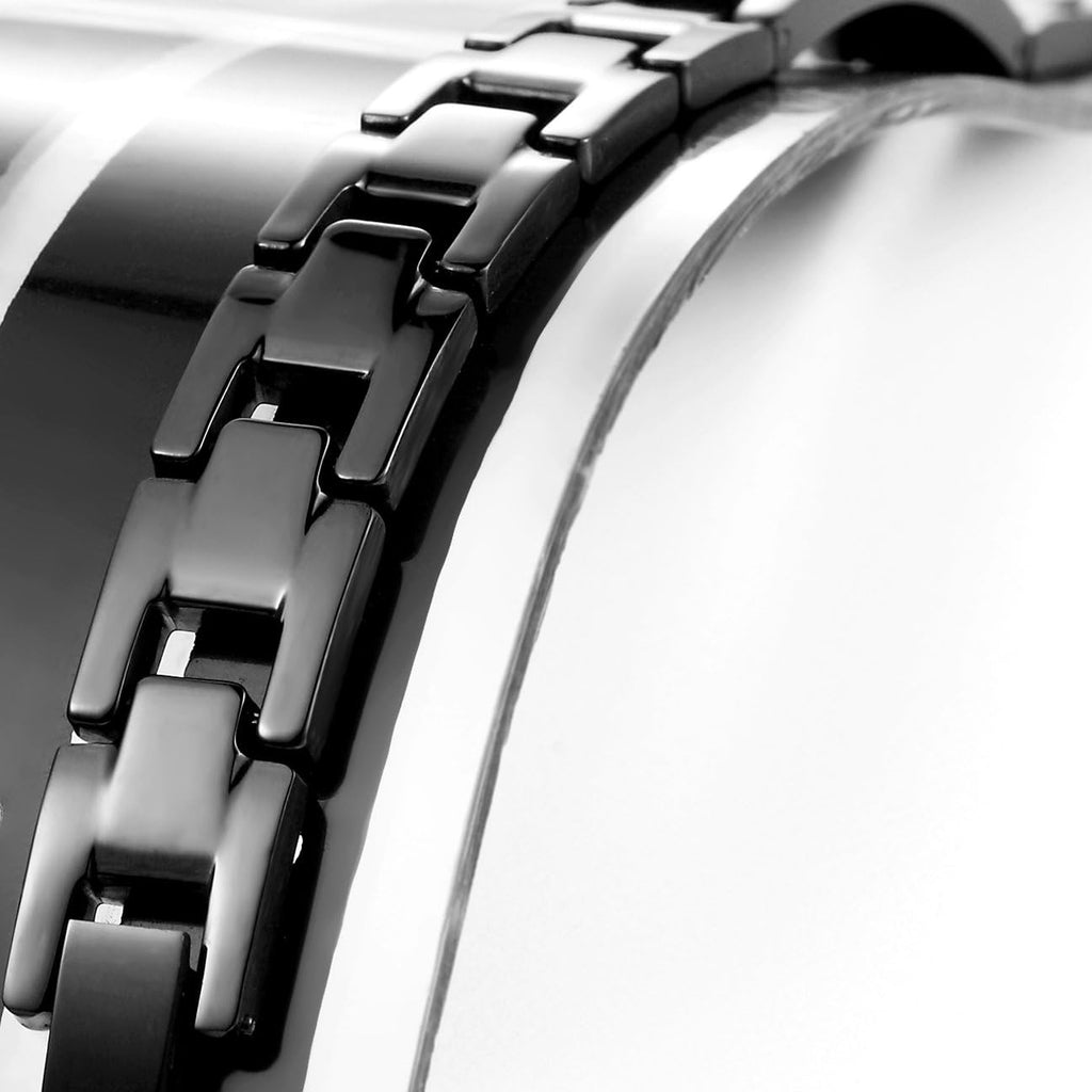 Urban Jewelry Lords Prayer Cross - 316L Stainless Steel Link Bangle Bracelet for Men