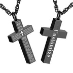 Cremation Cross Necklace for Ashes Stainless Steel Cross Urn Pendant Ashes Holder Memorial Jewelry-With Me Always