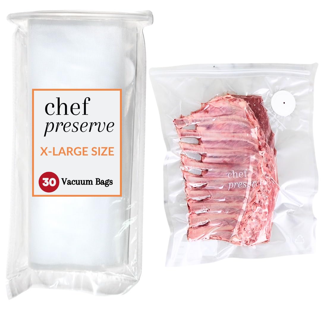 Chef Preserve Compact Vacuum Sealer for Food (Vacuum Sealer Machine + 10 Reusable Vacuum Bags) Powerful Handheld Vacuum Sealer Machine, Seal Meal Saver, Portable Food Sealer