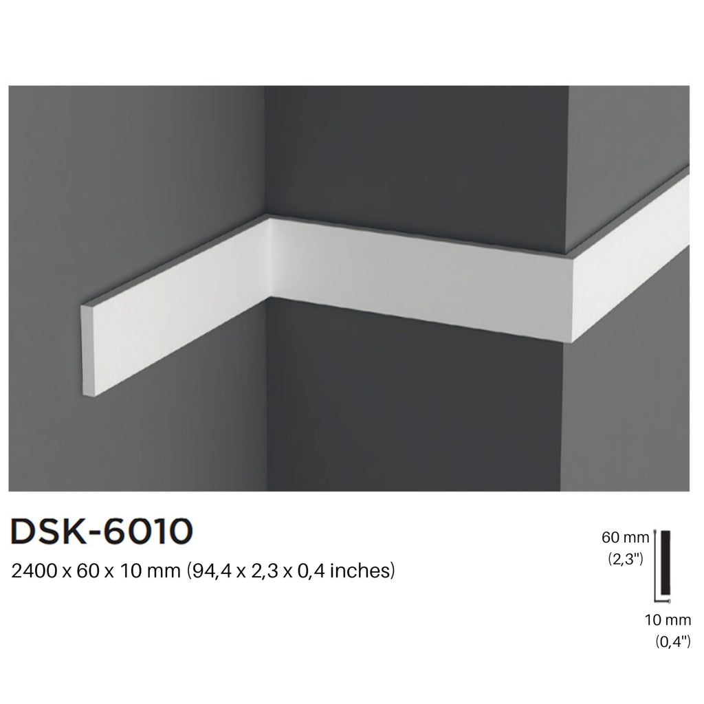 Pre-Cut 2.3'' Modern Mouldings Wainscoting Set - Resistant Wall Panel - Peel&Stick, Customisable Wall Covering Board and Battens