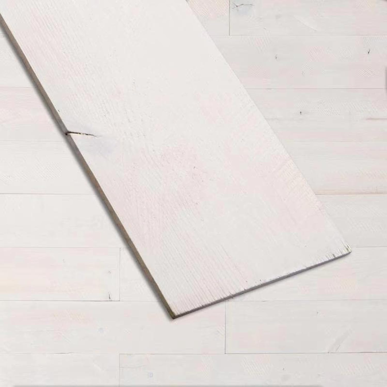KASARO 9-Piece Peel and Stick Wood Panels for Interior Wall Decor, Long Real Wood Solid Shiplap Accent Adhesive Planks for DIY Project, 11 sq. ft, White, 5" x 35"