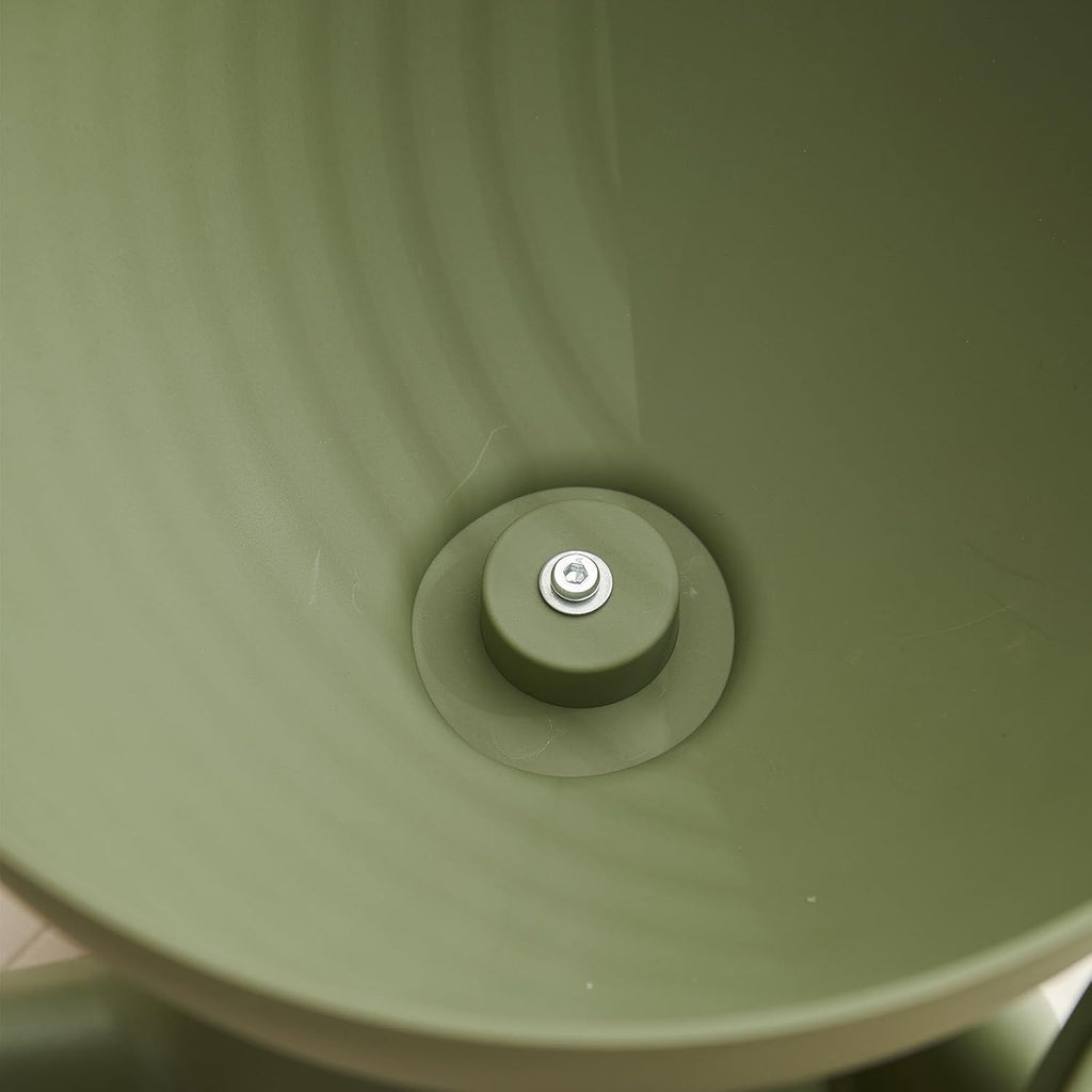 Side Table, Circle Coffee Table, Nightstand, Small End Table Accent Living Room Bedroom Balcony Office, Bedside Home Decor for Living Room, Bedroom, Small Spaces, Easy Assembly (Green)