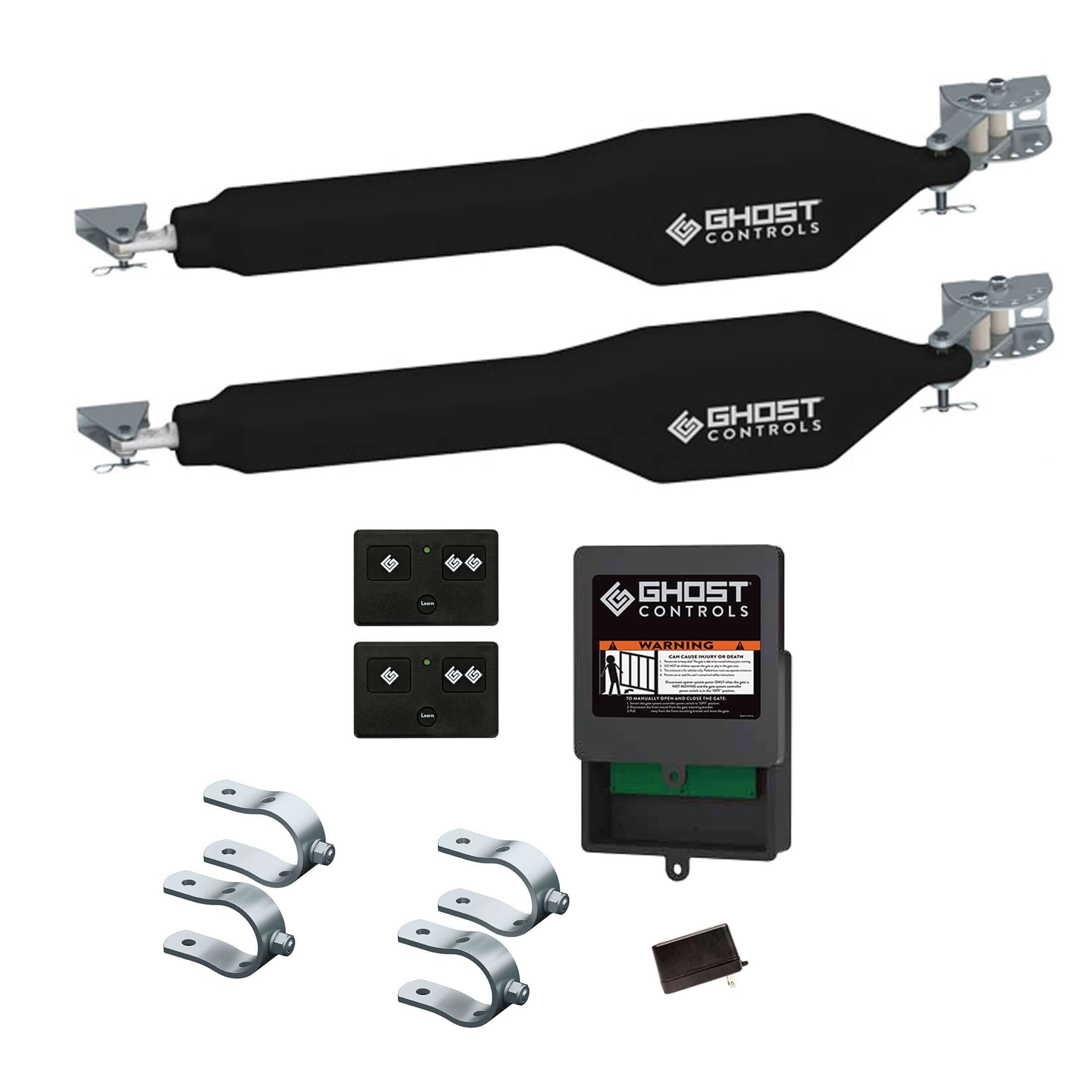 Ghost Controls Heavy-Duty Automatic Gate Opener Kit for Swing Gates with Long-Range Gate Opener Remote - Model TSS1