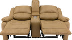 RecPro Charles 67" Double Recliner RV Sofa | Zero Wall Loveseat for Camper | Wall Hugger Couch | Fifth Wheel Theater Seating | Upgraded 2023 Fabric (Toffee)
