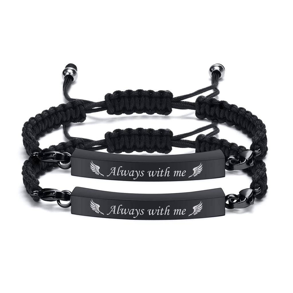 MPRAINBOW Adjustable Cremation Memorial Urn Bracelet, Stainless Steel Cremation Manmade Braided Urn Bracelet Keepsake Urn Bracelet for Ashes with Fill Kit