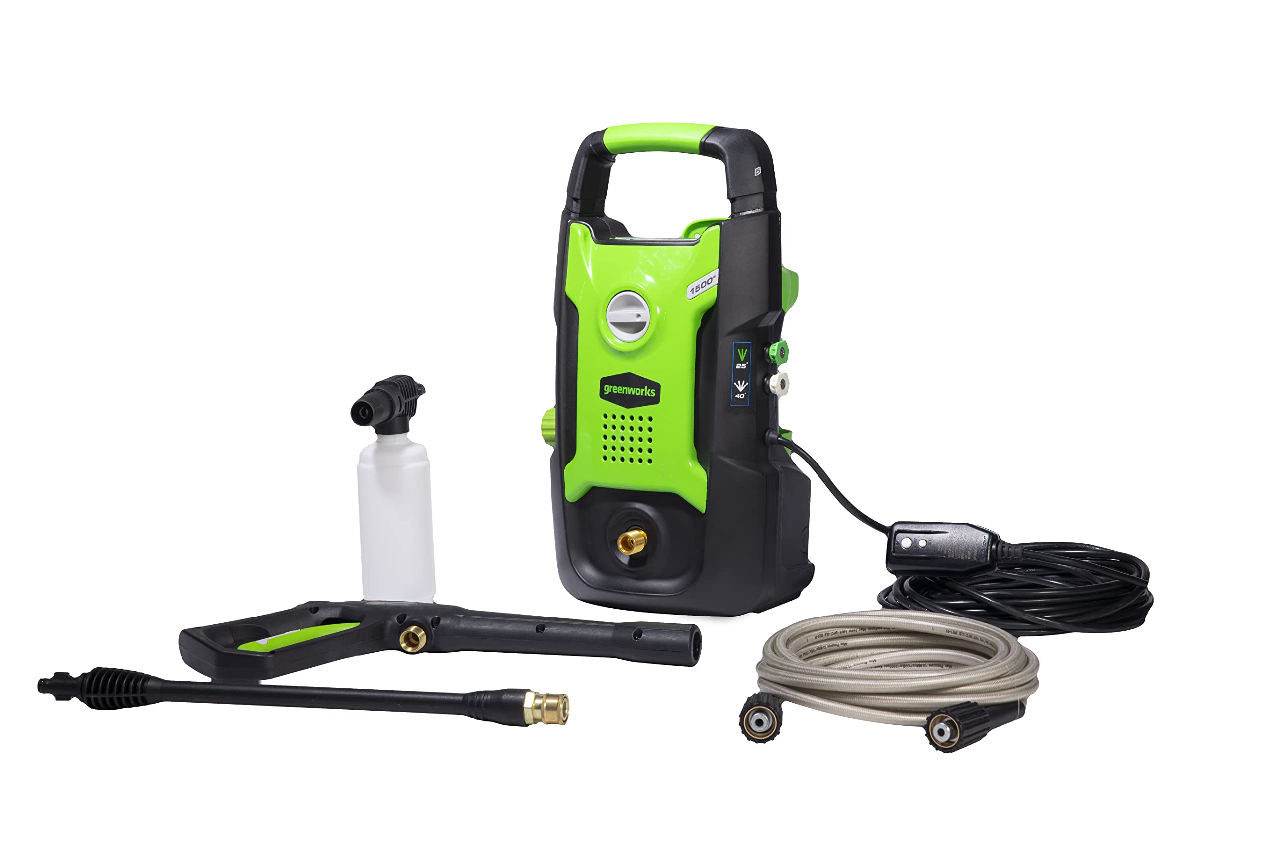 Greenworks Pro Brushless 3000 PSI (CSA Certified) 2.0 GPM Max / 1.1 GPM Electric Pressure Washer (Foldable Handles, Rugged Steel Frame, 25 FT Hose, 35 FT GFCI Power Cord)