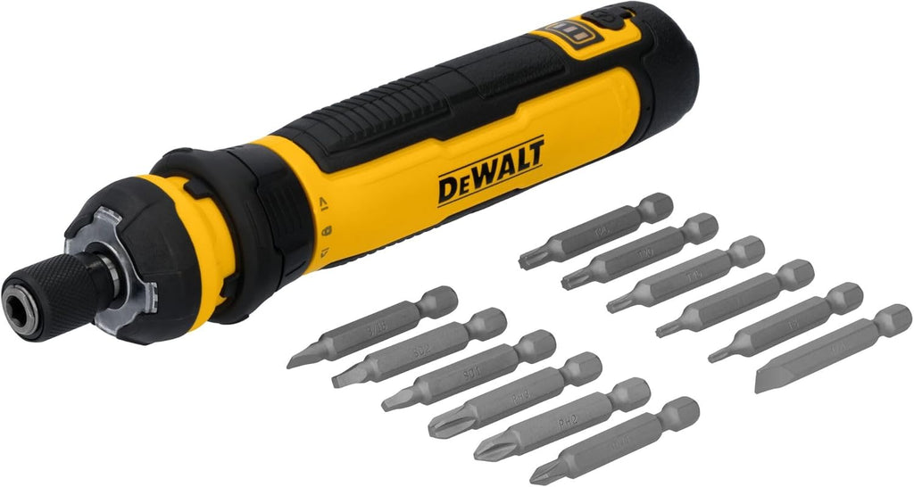 DEWALT Cordless Screwdriver USB Rechargeable with FLEXDRIVE Control and Screwdriver Bit Set, Electric Screwdriver Cordless with LED Light (DWHT66719)