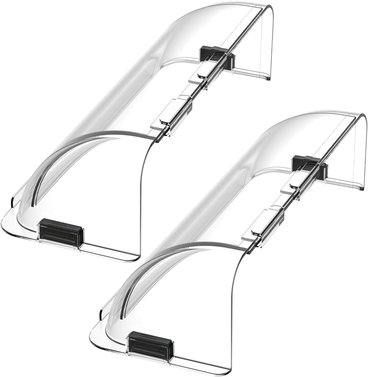 Home Intuition Heat and Air Vent Deflector 8.5" to 15" Magnetic Non Melting Adjustable for Vents, Sidewall, and Ceiling Registers, 2 Pack