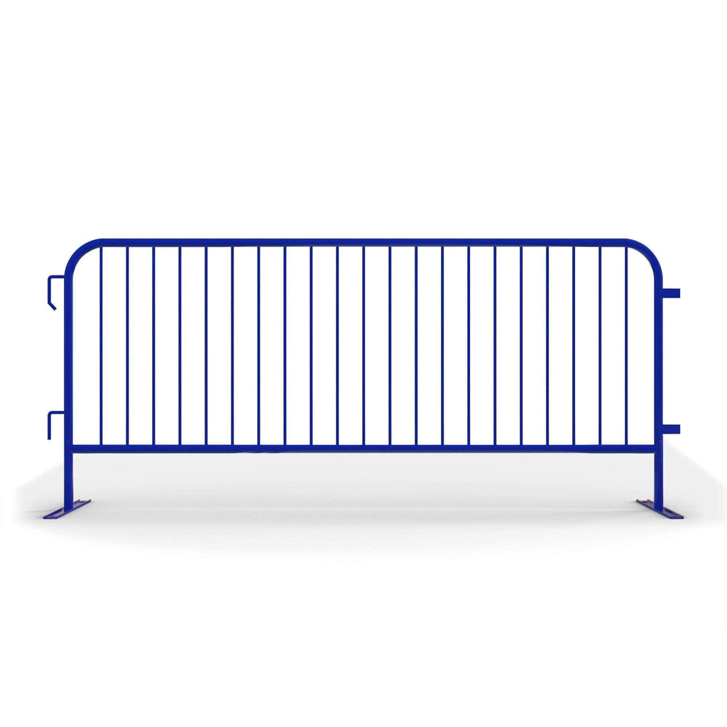 Angry Bull Barricades Metal Interlocking Steel Barricade (8.5 Ft. Heavy Duty, Bridge Feet, Grey Powder Coated, Set of 20)