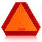Slow Moving Vehicle Safety Sign,Slow Moving Vehicle Triangle Sign,Plastic 14"x16" Engineering Grade Reflective for Golf Cart (Plastic)