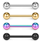 Ruifan 316L Stainless Steel Nipple Shield Barbell Ring Bar Body Piercing 14G