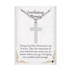 Cremation Cross Necklace for Ashes Stainless Steel Cross Urn Pendant Ashes Holder Memorial Jewelry-With Me Always
