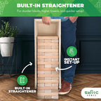 SWOOC Games - Giant Tower Game with 3-in-1 Straightener, Table & Storage Box - 90% Faster Set Up with Transforming Box & Straightener - Starts at 2-4ft - Grows to Over 6ft - Large Outdoor Yard Games