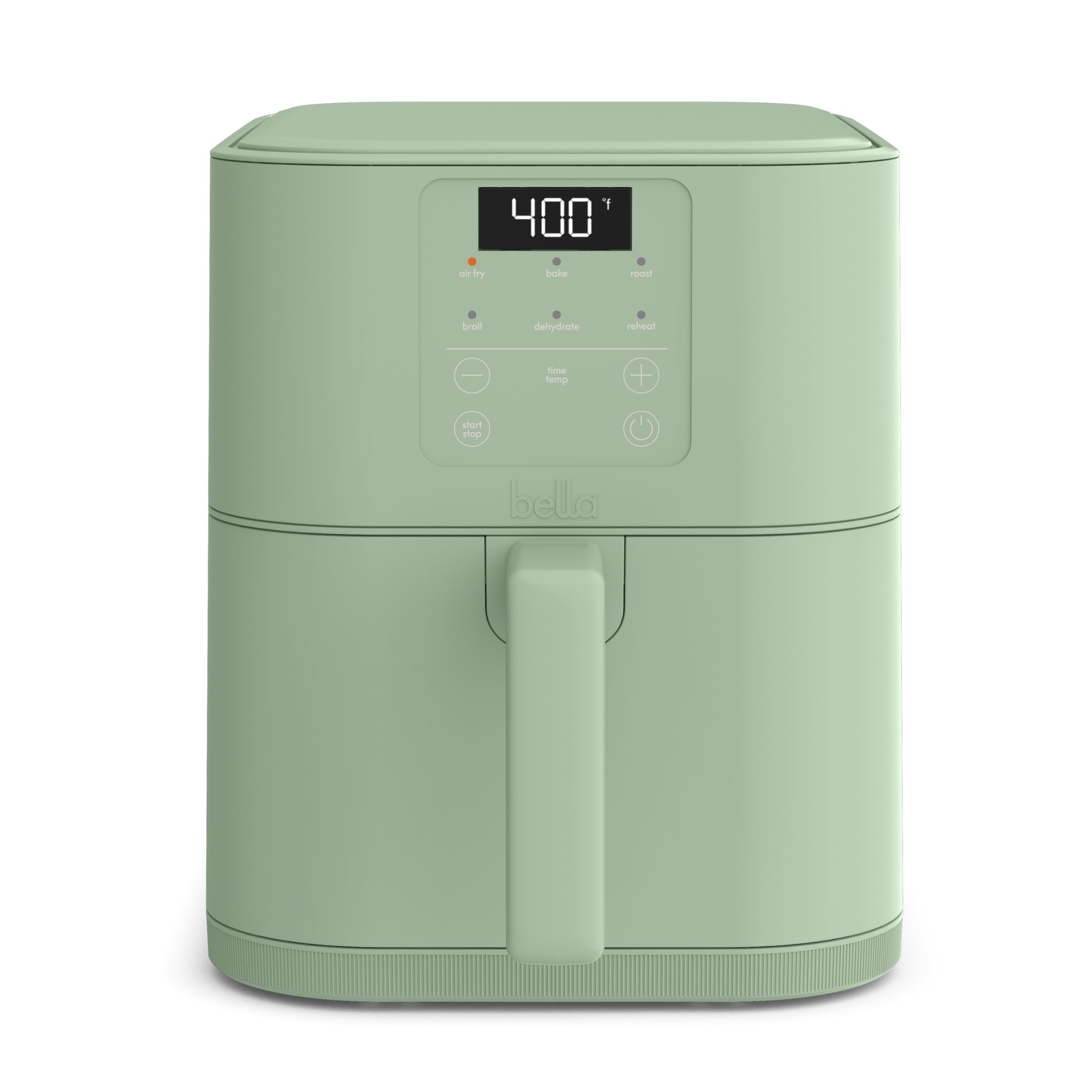 bella 4Qt Slim Air Fryer, Fits-anywhere™ Kitchenware, EverGood™ Ceramic Nonstick Coating, Adjustable Temperature, 6 Preset Cooking Options, 60 Min Auto Shutoff w Audible Tone, 3.3lb Capacity, Blossom