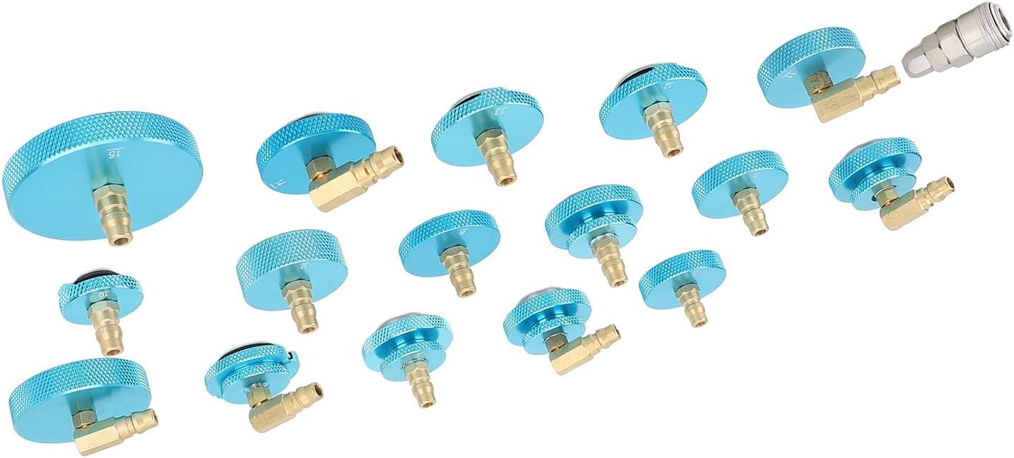 Brake Bleeder Adapter Kit, Cylinder Adapters Set for German, Japanese, Korean and European Cars, Fast Connector, Seal Design, Portable Box, Aluminium Alloy Material, Brake Fluid