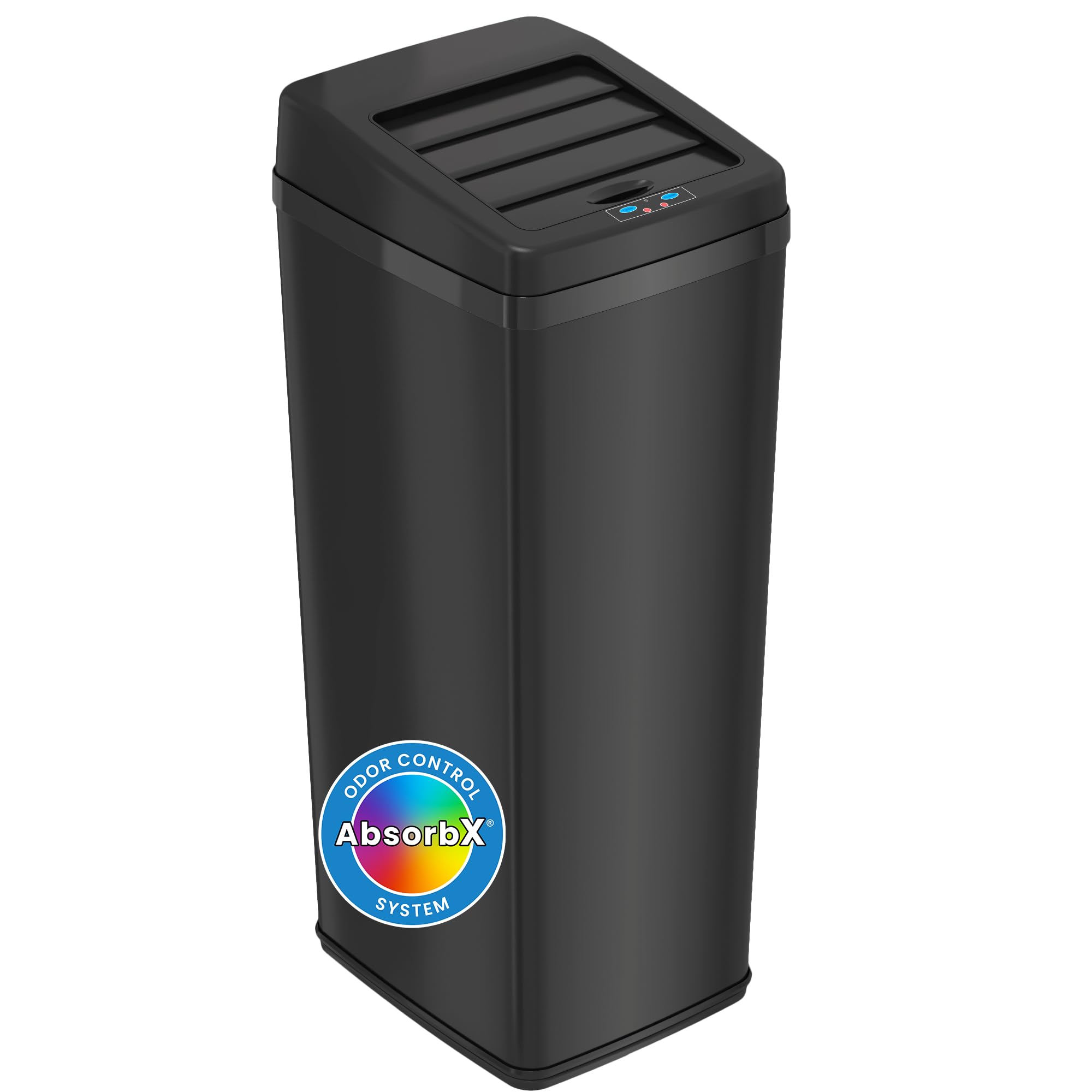 iTouchless 5.3 Gallon Open Top Trash Can & Recycle Bin Dual Compartment Combo, includes Decals, 20 Liter, Stainless Steel, Removable Buckets, For Kitchen, Office, Bedroom