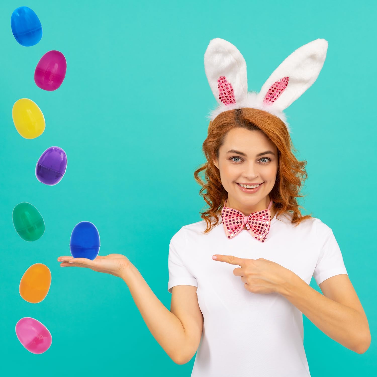 The Dreidel Company Fillable Easter Eggs 50 Pack with Hinge Bulk Colorful Bright Plastic Easter Eggs, Perfect for Easter Egg Hunt, Suprise Egg, Easter Hunt, 2.25" Assorted Colors (50-Pack)