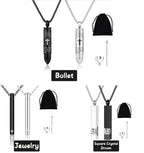 2PCS Urn Necklaces for Ashes, Cremation Necklack for Ashes, Urn Necklaces for Ashes for Women Men, Cremation Jewelry Locket Stainless Steel Keepsake Waterproof Memorial Pend…