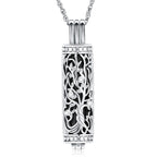 shajwo Cylinder Cremation Jewelry Tree of Life Urn Ashes Necklace for Women Men Vial Cremation Ash Pendant Loved One Memorial Jewelry