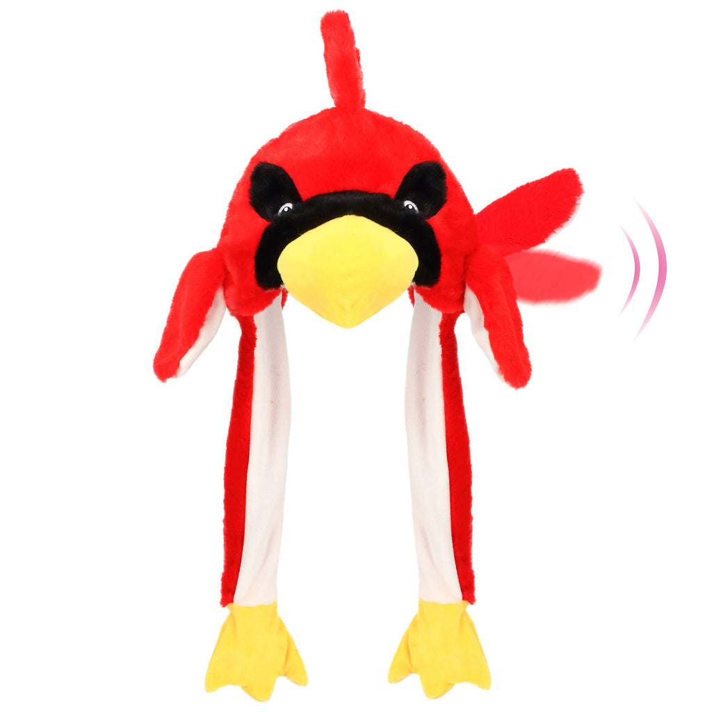 Animal Hat with Ears Moving Jumping Pop Up Beating Hat Plush Holiday Cosplay Dress Up Funny Gift for Kids