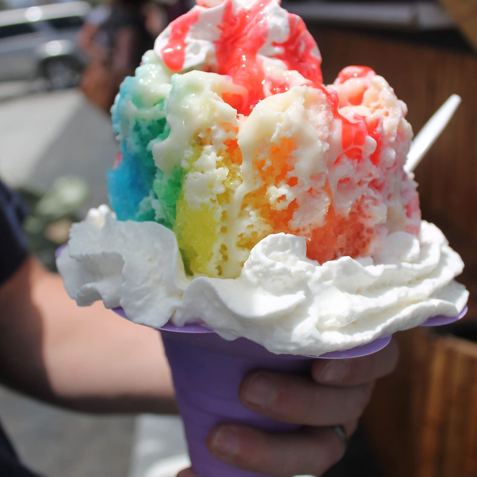 Adodotoe Snow Cone Cups, 100 pcs Shaved Ice Cups and 100 pcs Spoon Straws Snow Cone Bowls Ice Cream Bowls Flower Drip Cups for Birthday Party Summer Cookout,4 oz…