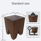 TORMAYS HOME Wooden Side Table Tree Stump End Table Natural Wood Stool Plant Stand Handcrafted Small Nightstand Rustic Accent Table for Sofa Bedside Balcony (Brown)