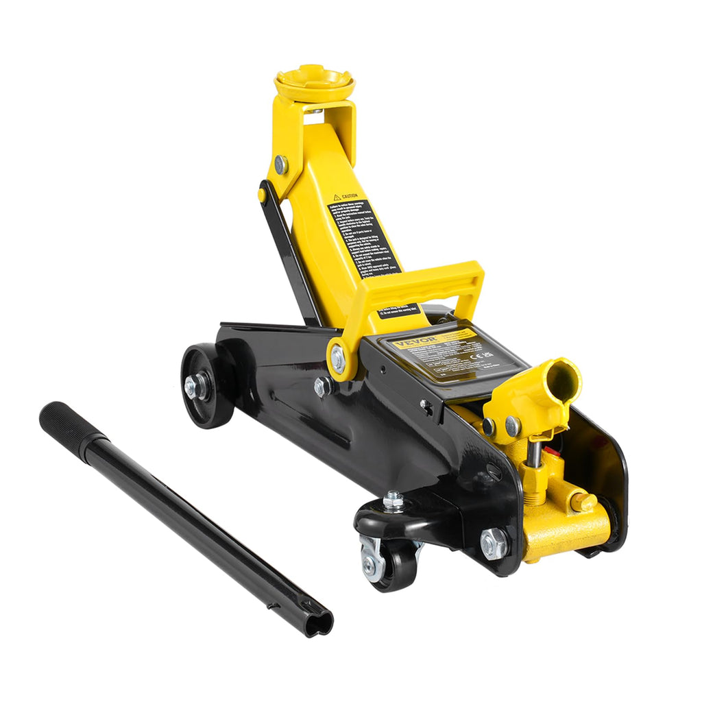 VEVOR 2.5 Ton Low Profile, Heavy-Duty Steel Racing Floor Jack with Single Piston Lift Pump, Lifting Range 3.35"-14.96"
