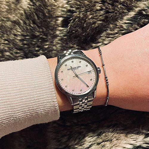 JoycuFF Cadeaux Inspirants pour Femmes Fortes et Intrépides Bracelets en Code Morse pour Meilleures Amies Fille Sœur Bracelet Chaîne Fait Main Argent Bijoux de Message Secret d'Encouragement Motivant