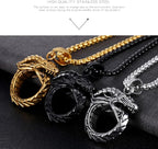 Cross Eternal Ring Pendant Necklace Stainless Steel Pendant Necklace for Men Women Best Friend Necklaces