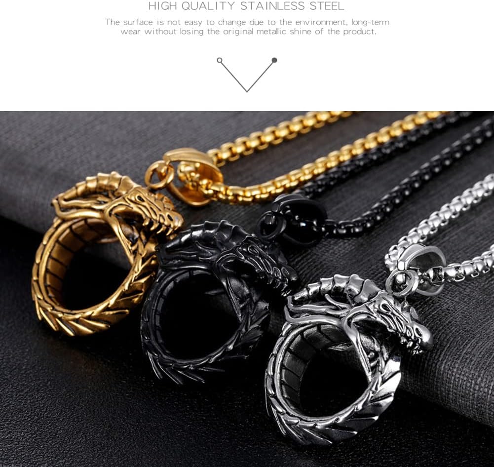 Cross Eternal Ring Pendant Necklace Stainless Steel Pendant Necklace for Men Women Best Friend Necklaces
