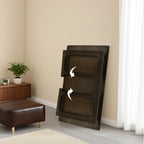 Japanese Folding Floor Table Foldable Coffee Tables Wood Low Tables Versatile for Sitting Dining Table Tea Tatami Desk No Assembly Unique (31.5 * 19.7 * 11.8 inch)