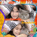 Mexican Throw Blanket Lightweight Serape Outdoor Extra Large Picnic Camping Beach Bedroom Decoration Living Room Accessories Sofa Couch Cover Boho Decor 50" x 68" Gery