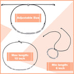 Batiyeer 6 Pieces Inspirational Morse Code Bracelet Adjustable Silver Bracelets for Women Encouragement Gifts Teacher Sister Mom Teenager Daughter Birthday Christmas Graduation