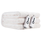 Elektrisch verwarmd deken 72" x 84" volledige maat flanellen stof met 4 verwarmingsniveaus & 10 uur automatische uitschakeling, ademend warm en wasbaar voor zacht en bed - lichtgrijs