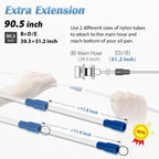 FIRSTINFO A1106USY3 Patented 15L / 3.9 Gallon Pneumatic/Manual Oil Vacuum Extractor | Oil Change Pump | 47 Inch Tube | Taiwan