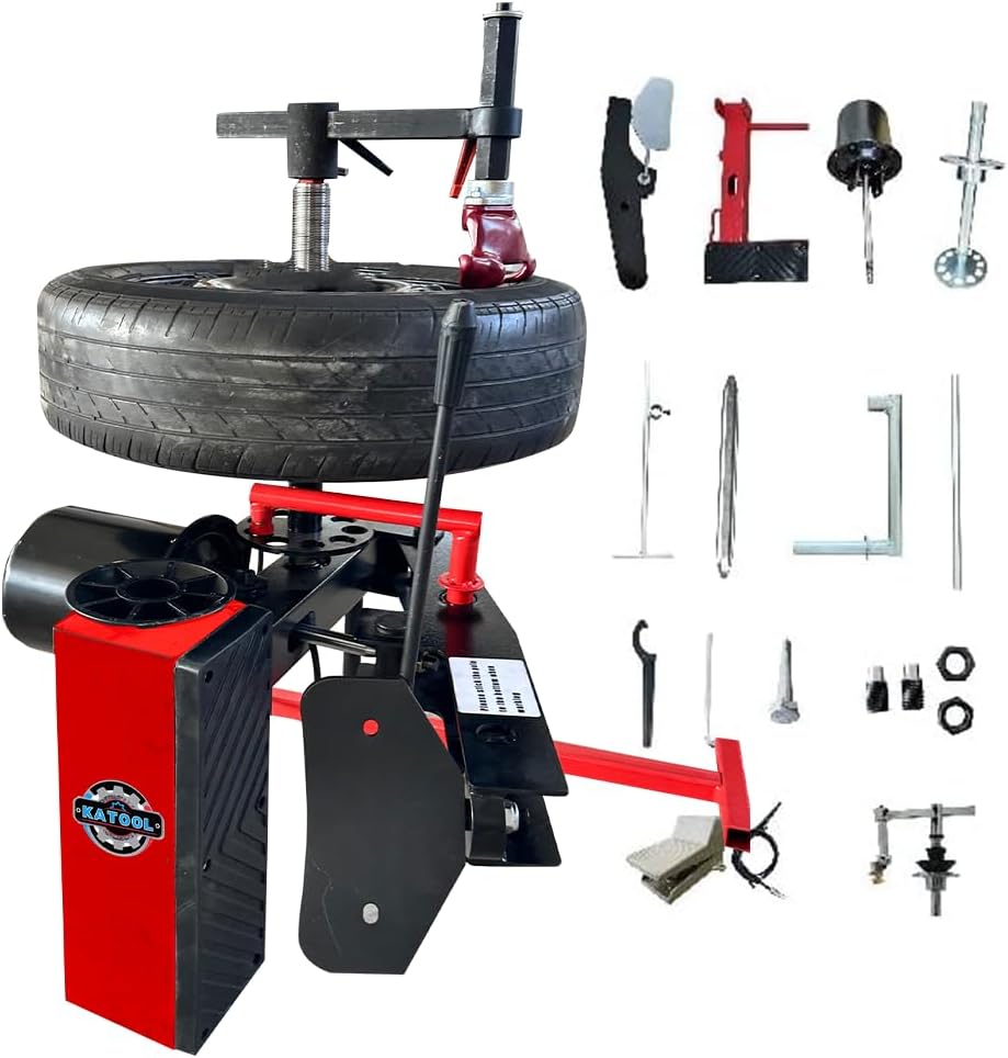 KATOOL Mini Tire Changer Machine 39" MAX. Wheel Diameter KT-1030P Tire Machine Small Wheel Changers Tire Repair Tools