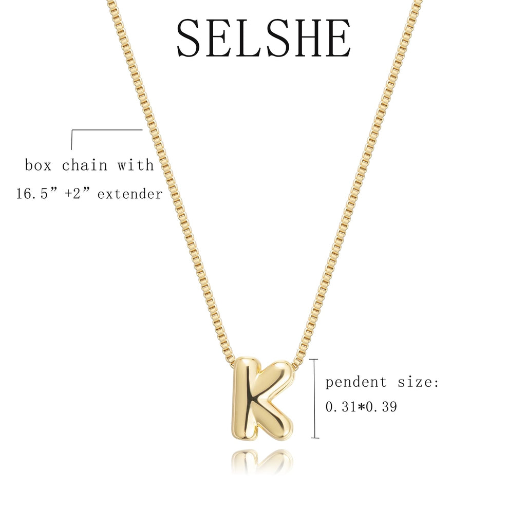 Bubble-Anfangsbuchstaben-Halsketten für Frauen, vergoldete zarte Bubble-Buchstaben-Halskette, niedliche Bubble-Anfangsbuchstaben-Halsketten, goldener Anhänger Namenskette, personalisierte goldene Ballon-Buchstaben-Halsketten für Damenschmuck