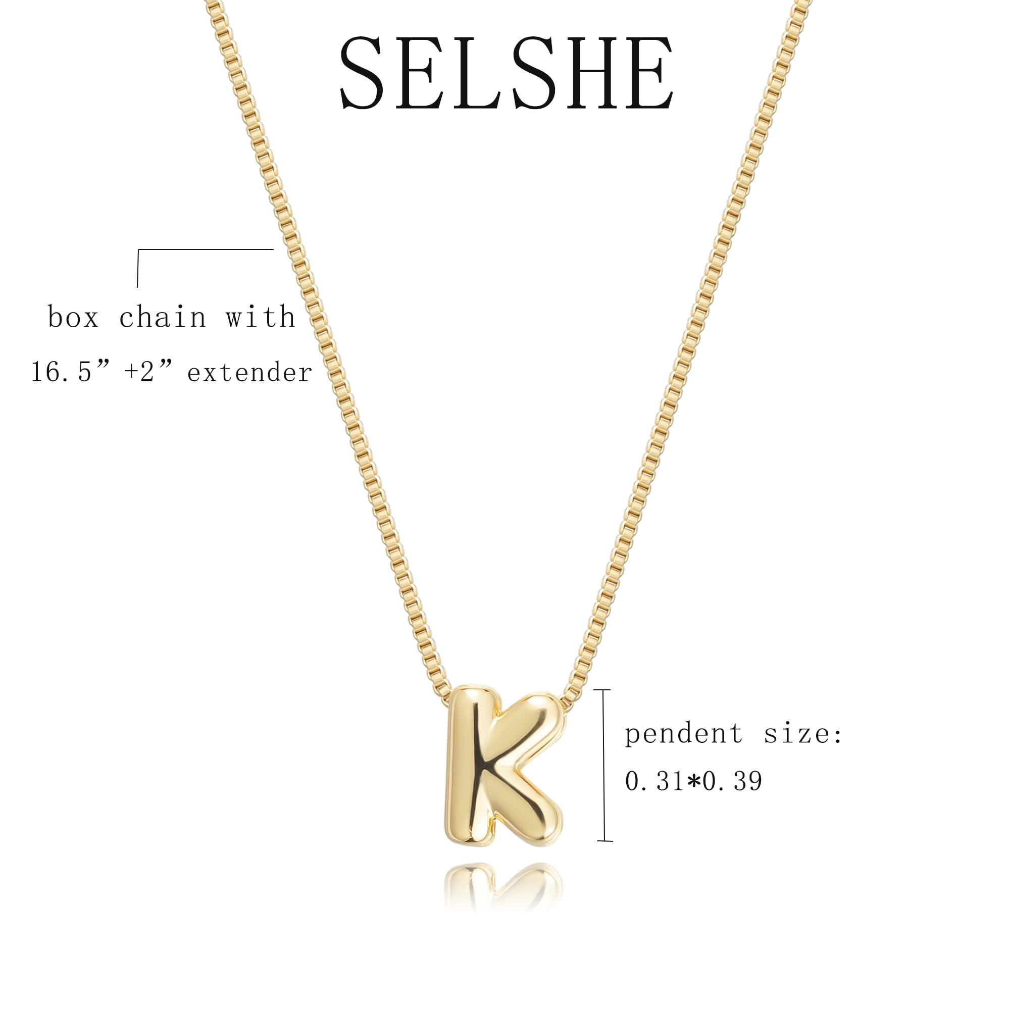 Bubble-Anfangsbuchstaben-Halsketten für Frauen, vergoldete zarte Bubble-Buchstaben-Halskette, niedliche Bubble-Anfangsbuchstaben-Halsketten, goldener Anhänger Namenskette, personalisierte goldene Ballon-Buchstaben-Halsketten für Damenschmuck