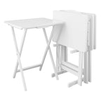 Casual Home 660-40 Tray Table Set, Natural, 14.75 in x 19 in x 25.5 in, 5 Piece