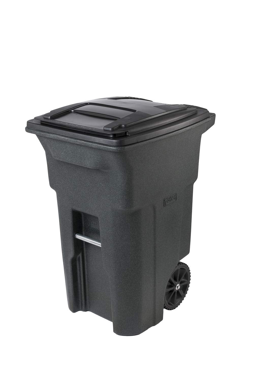 Toter 25564-R1209 Residential Heavy Duty Two Wheeled Trash Can, Blackstone, 64 Gallon