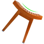 URFORESTIC Teak Shower Bench Teak Shower Stool Curved Seat