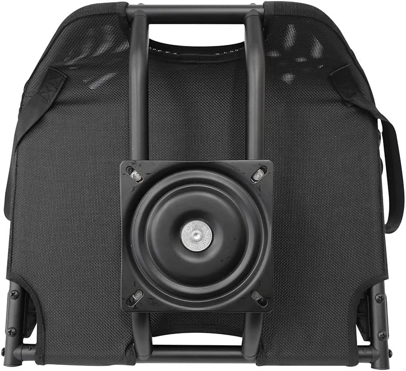 Pelican Ergo360 Swivel Boat Seat - Premium Fishing Seat - Adjustable Backrest - Bass Raider Compatible - Black
