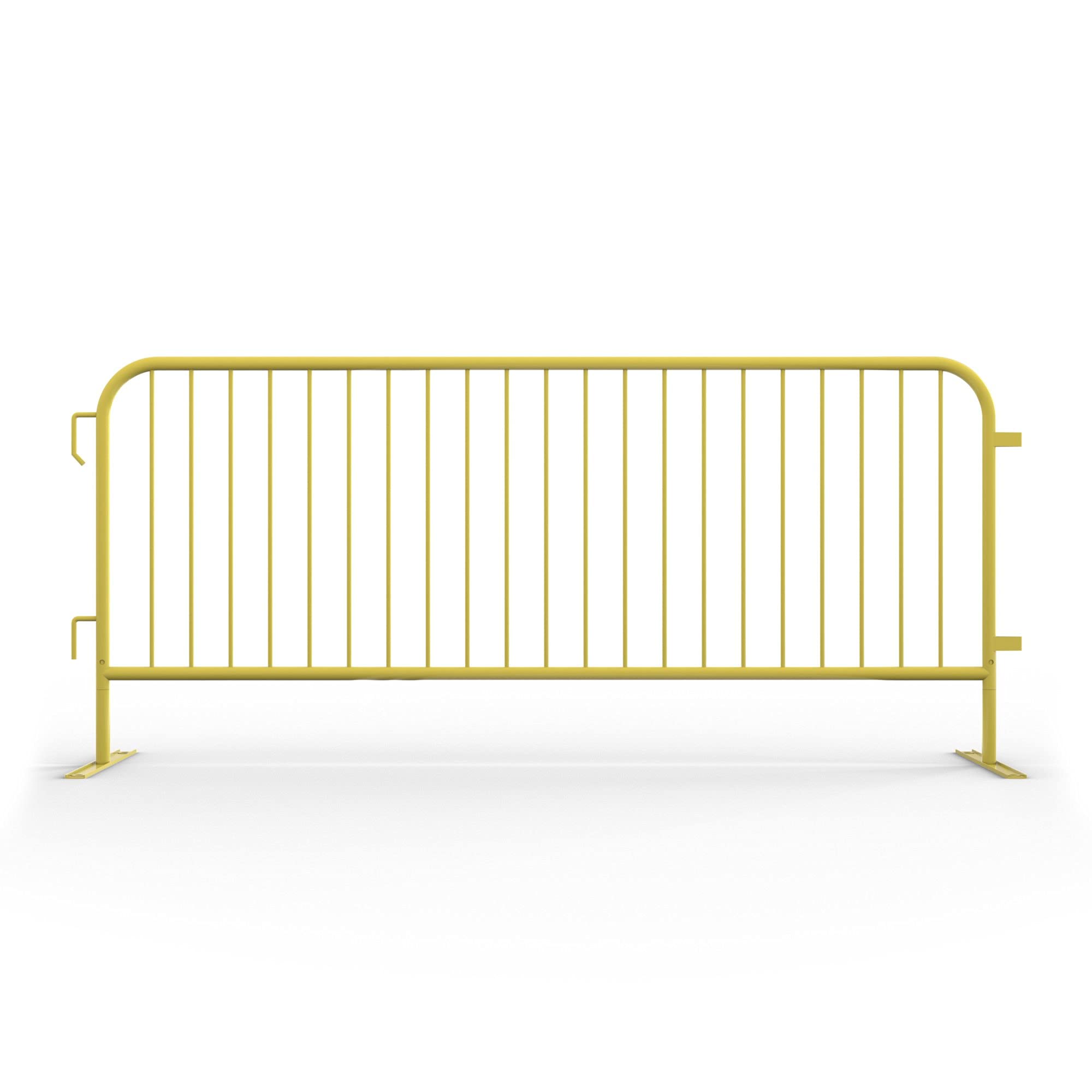 Angry Bull Barricades Metal Interlocking Steel Barricade (8.5 Ft. Heavy Duty, Bridge Feet, Grey Powder Coated, Set of 20)