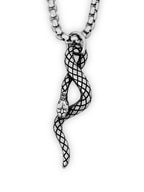 HAQUIL Snake Necklace, Norse Loki Snake Serpent Symbol Pendant, Viking Jewelry Gift for Men and Women