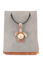 Petoskey Stone Necklace, Copper Petoskey Stone Turtle Pendant, Handmade in Wisconsin