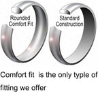 8mm Hawaiian Koa Wood and Abalone Shell Stainless Steel Rings Wedding Bands for Men Comfort Fit