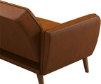 Novogratz Tallulah Memory Foam Futon, Convertible Couch, Camel Faux Leather