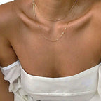 Colar de Corrente Caixa Espelhada de Ouro Maciço Real 10k da Jewelry Affairs, 0,6mm (20 Polegadas, Ouro Amarelo)