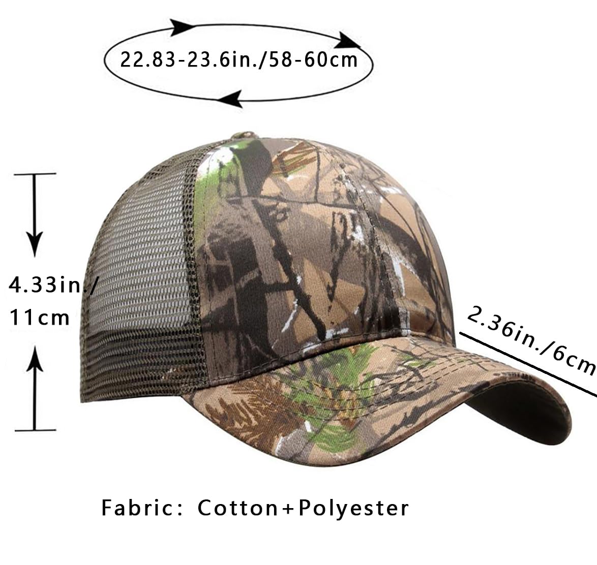 Foetest justerbar baseballkasket camouflage mesh hat sportsnetkasket sport sommerhat militærkasket