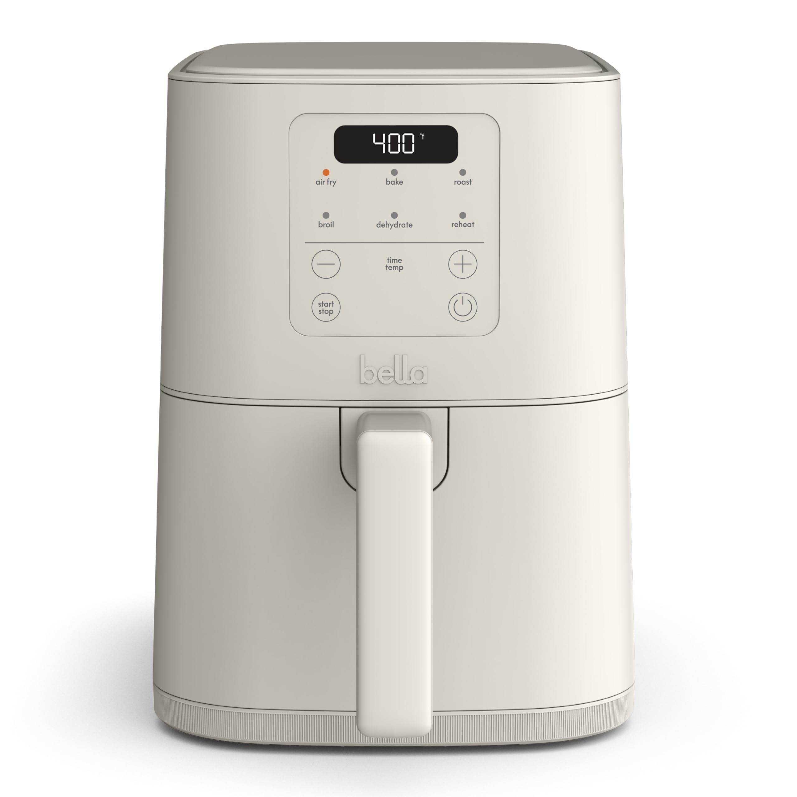 bella 4Qt Slim Air Fryer, Fits-anywhere™ Kitchenware, EverGood™ Ceramic Nonstick Coating, Adjustable Temperature, 6 Preset Cooking Options, 60 Min Auto Shutoff w Audible Tone, 3.3lb Capacity, Blossom